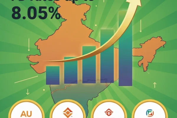 Chart of FD rates up to 8.05% for five-year deposits