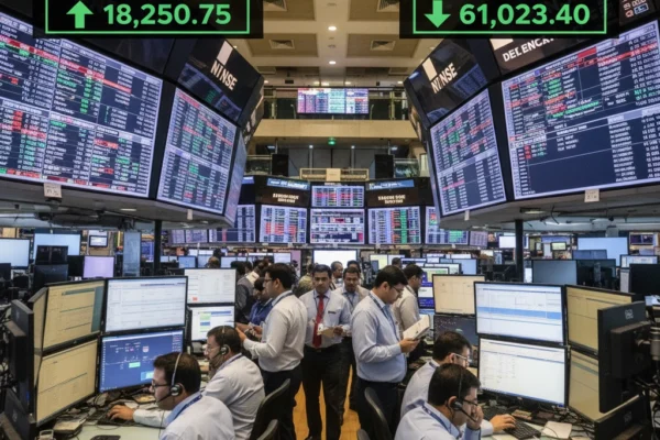 India stocks rise chart showing Nifty and Sensex gains on US shutdown reprieve