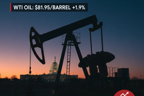 oil prices rise Brent $64.08 WTI $60.23 chart