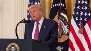 President Donald Trump discussing prediction markets and CFTC authority