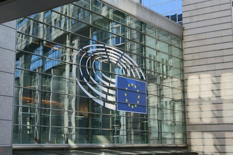 European Union flag with digital assets, representing the EU MiCA consultation on crypto regulation.