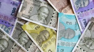 A professional financial chart showing government credit injection for MSMEs