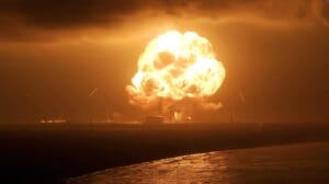 A rocket launchpad representing the volatile nature of space stocks' hype