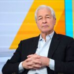 Jamie Dimon speaking during a financial industry event regarding the CLARITY Act debate