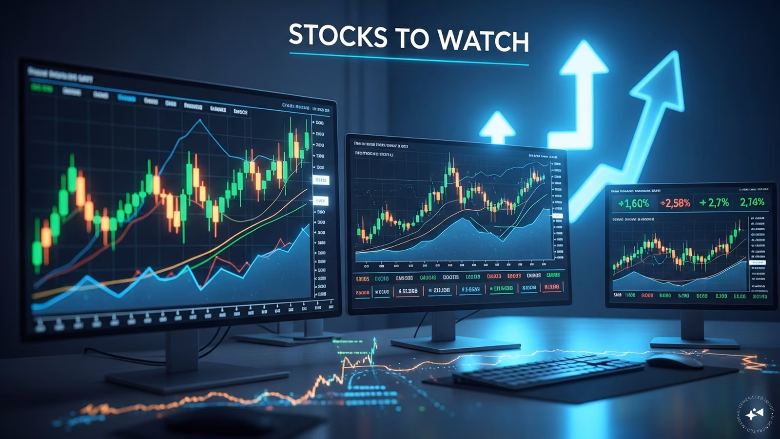 Stocks to watch: The Ultimate Essential Guide 1 Professional investor analyzing charts and financial data for stocks to watch