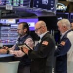 Professional financial chart showing market trends and wall street rides