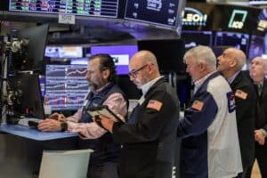 Professional financial chart showing market trends and wall street rides