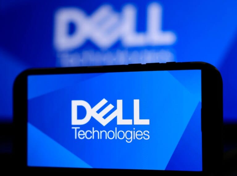 Dell server hardware in a data center representing the dell shocks wall market event