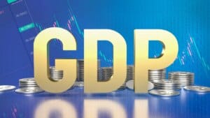 Professional graph showing India's Q4 GDP growth trends and economic indicators