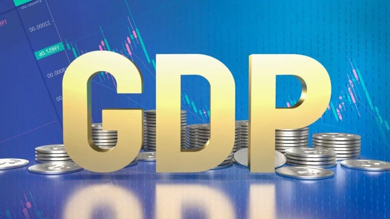 Professional graph showing India's Q4 GDP growth trends and economic indicators