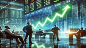 Professional financial chart representing market valuation and growth trends
