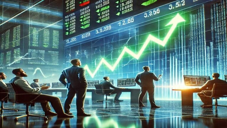 Professional financial chart representing market valuation and growth trends