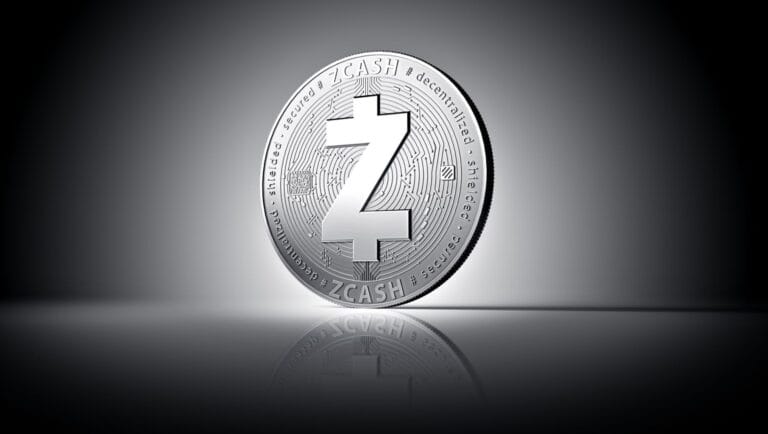 A professional chart showing the Zcash price recovery and the Ironwood upgrade announcement