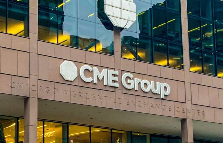 Institutional trader monitoring cme is letting bitcoin volatility index futures on a professional dashboard