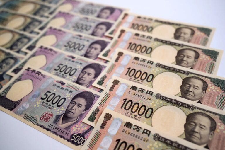 Financial chart showing the correlation between US Treasuries and the Japanese Yen