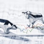 Bitcoin price chart showing stability above a key support level