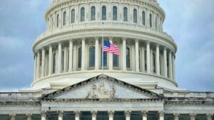 A professional chart showing the legislative progress of the in clarity act's in the US Senate