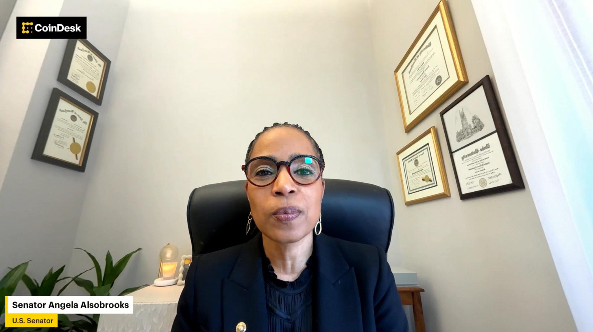 Senator-elect Alsobrooks discussing crypto legislation and regulatory clarity