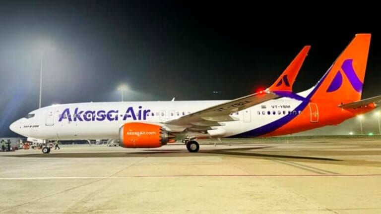 Akasa Air aircraft on the tarmac representing their expansion plans