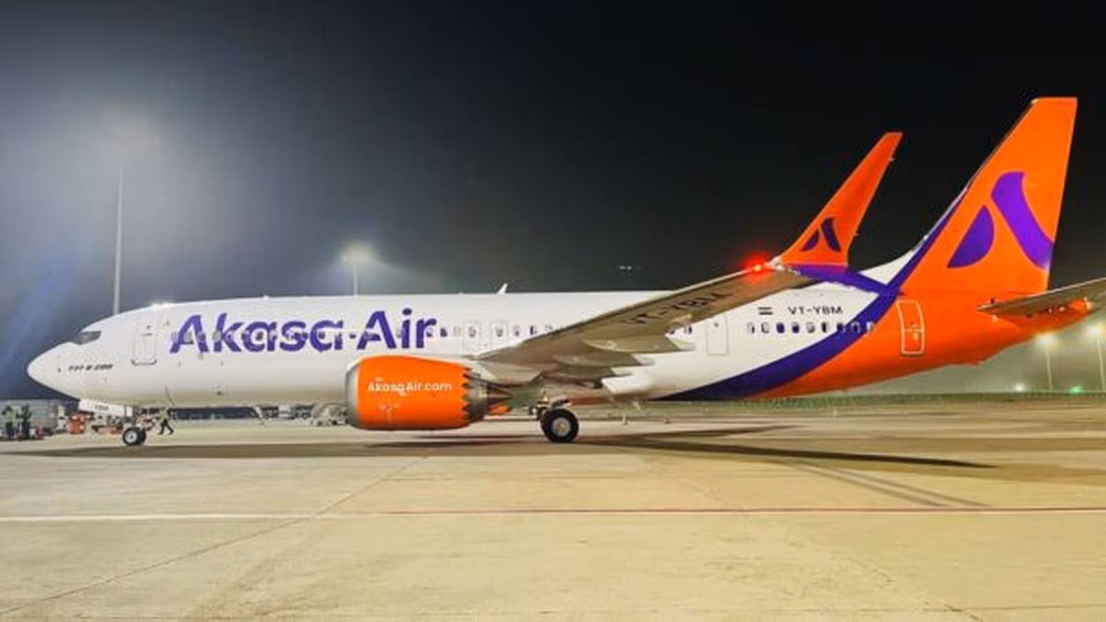 Akasa Air aircraft on the tarmac representing their expansion plans