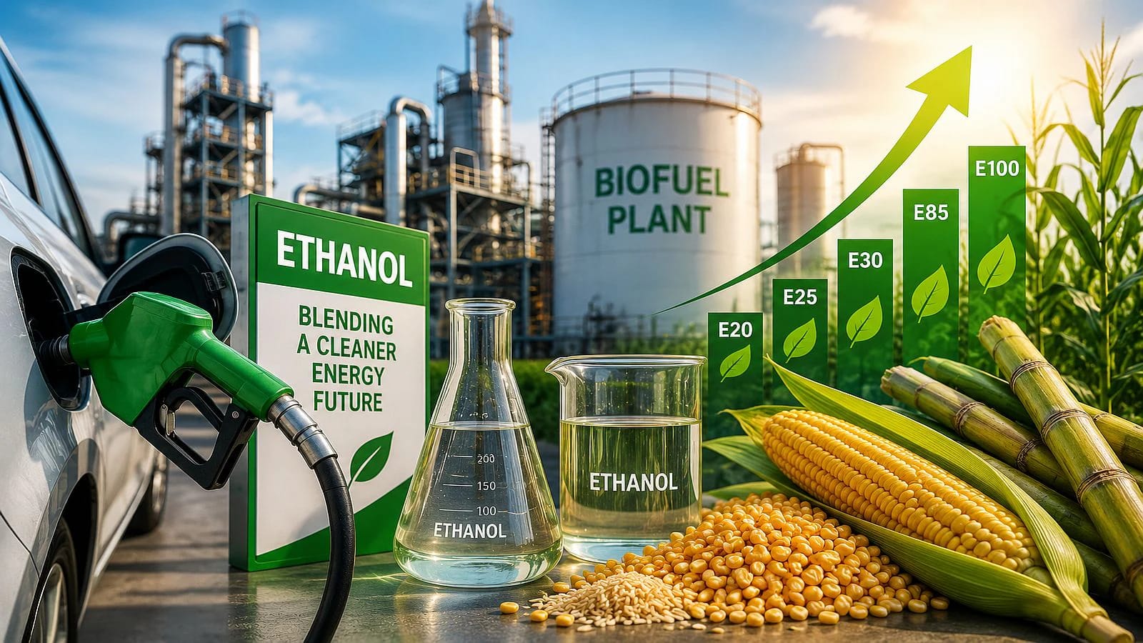 India's ethanol blending: The Key Game-Changing Guide 1 A fuel pump displaying ethanol blending options at an Indian petrol station