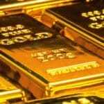 Financial chart showing a market selloff affecting gold and bitcoin prices