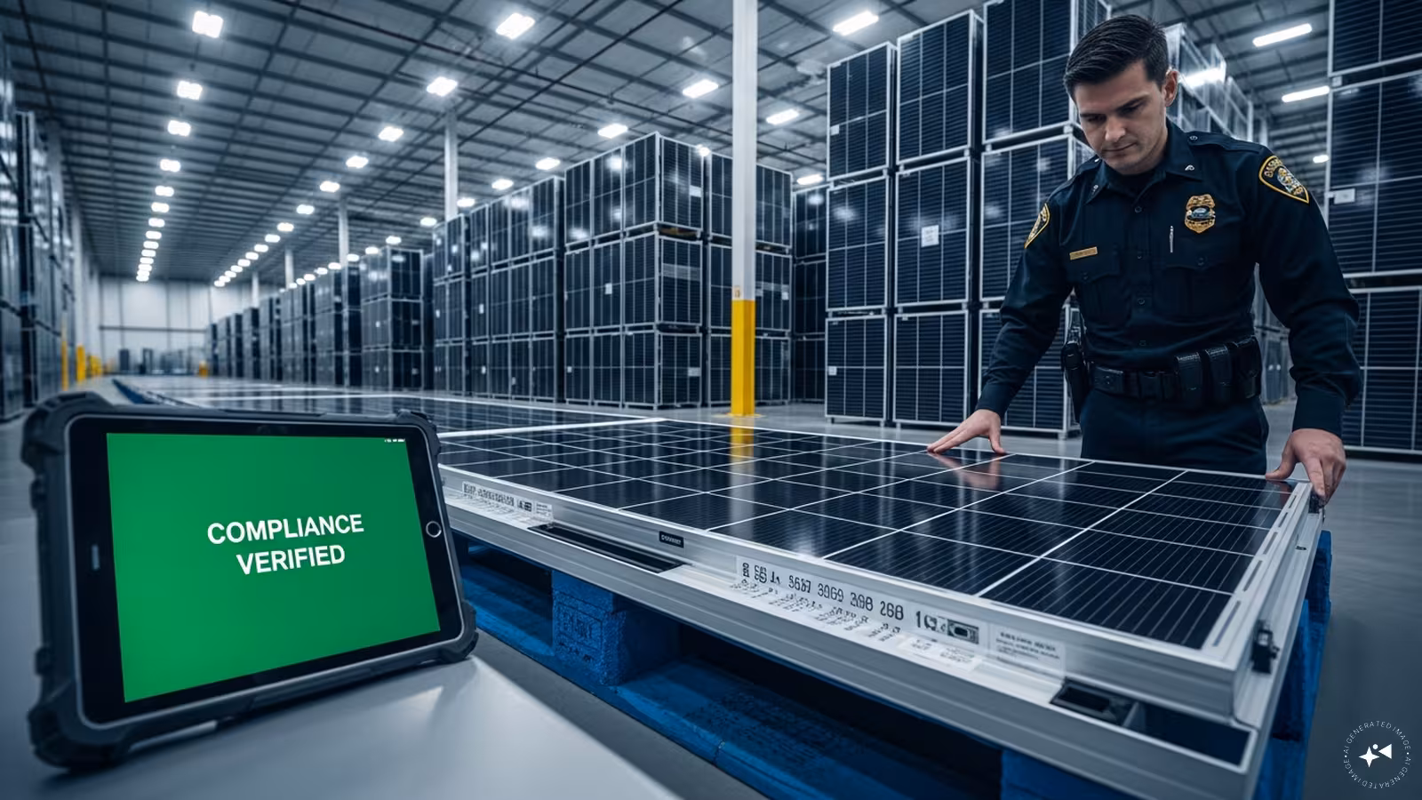 Waaree Energies solar panels installed in a professional facility