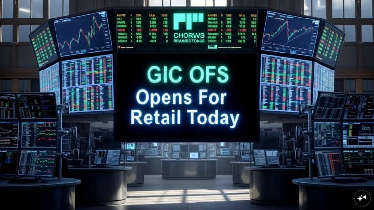 Professional investor reviewing gic ofs opens data on a digital dashboard
