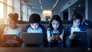 A digital safety concept showing the us lags in social media regulation for children
