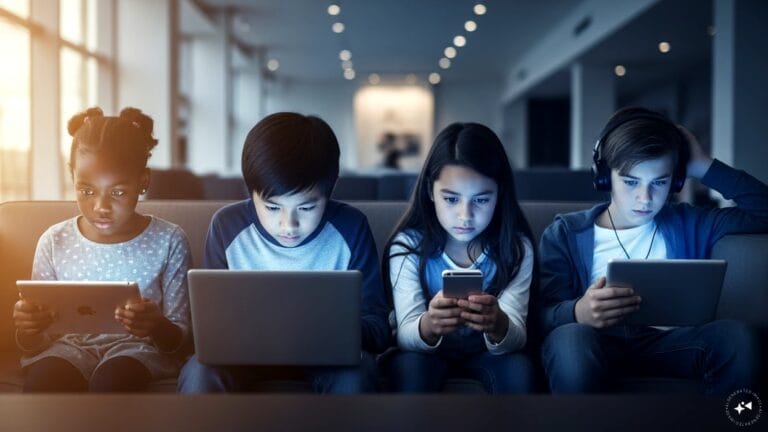 A digital safety concept showing the us lags in social media regulation for children