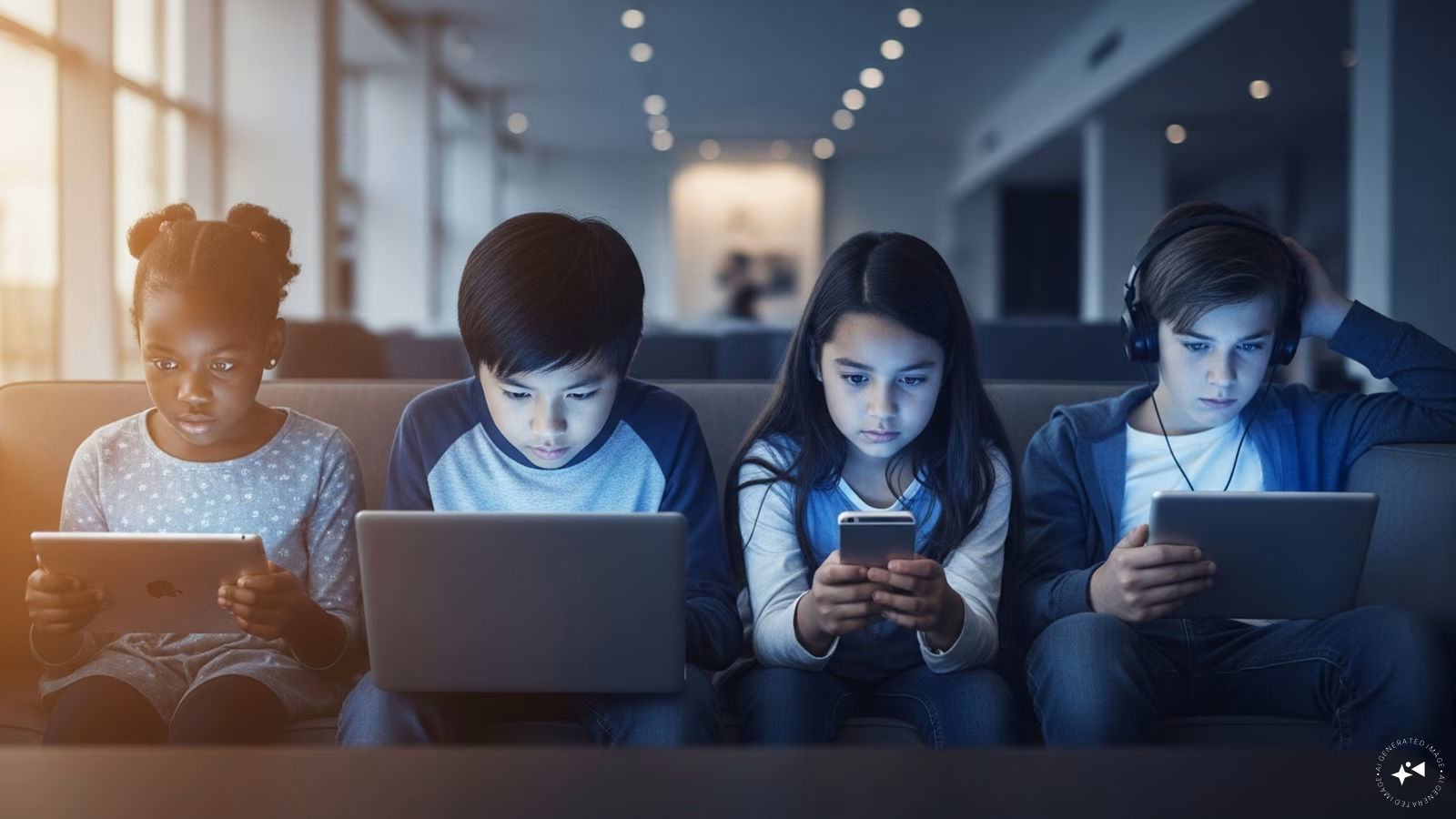 A digital safety concept showing the us lags in social media regulation for children