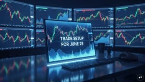 Professional financial chart showing Nifty 50 market trends and volatility analysis