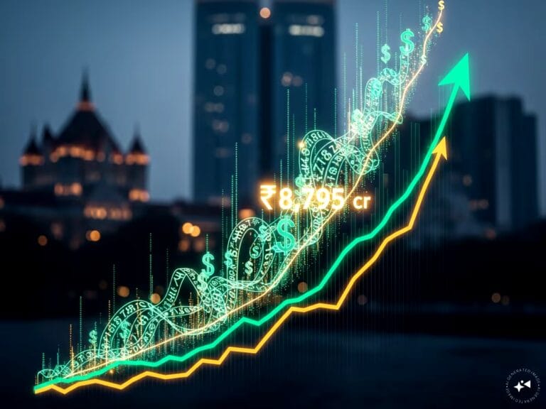 Professional financial chart showing growth in fpi inflows into government securities
