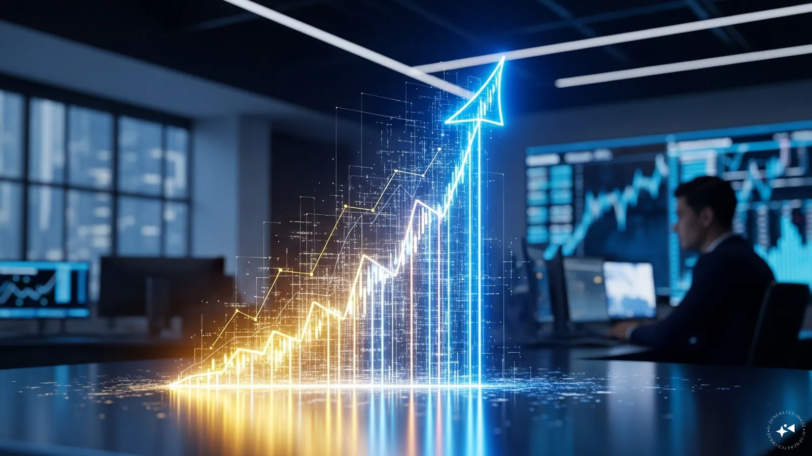 Stock market graph representing the ₹30,000 crore boost to Indian infrastructure