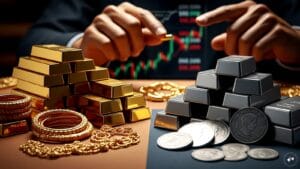 Professional chart showing how global events impact gold and silver price trends