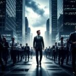 A professional investor analyzing stock market charts during a volatile market period