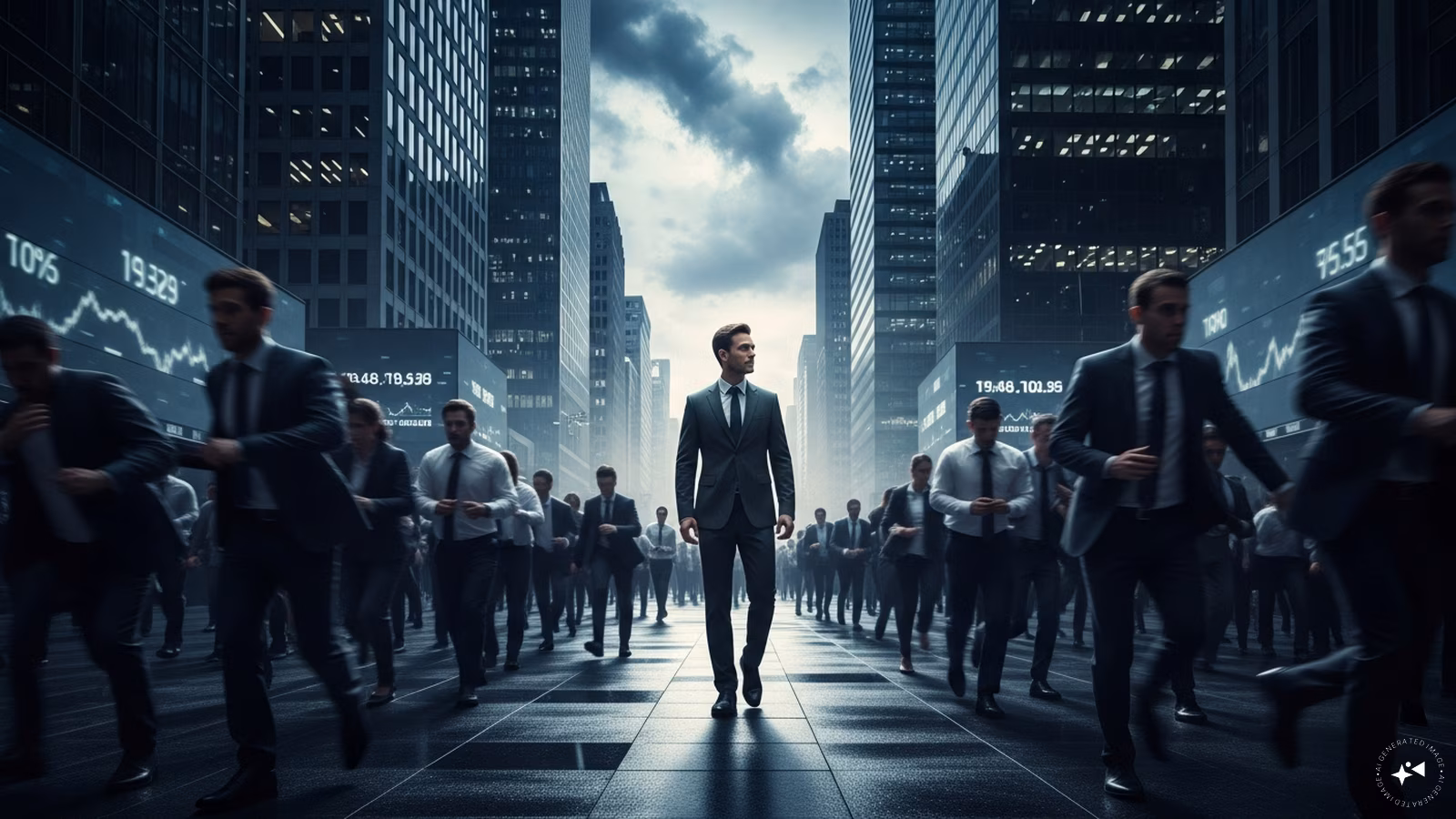 A professional investor analyzing stock market charts during a volatile market period