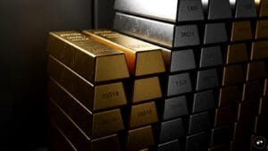 Professional chart showing comex gold rebounds in a volatile market