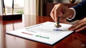 Professional graphic representing the mahindra-manulife life insurance partnership