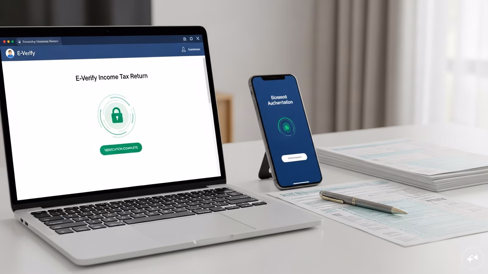 A professional checklist showing the steps for ITR filing and e-verification