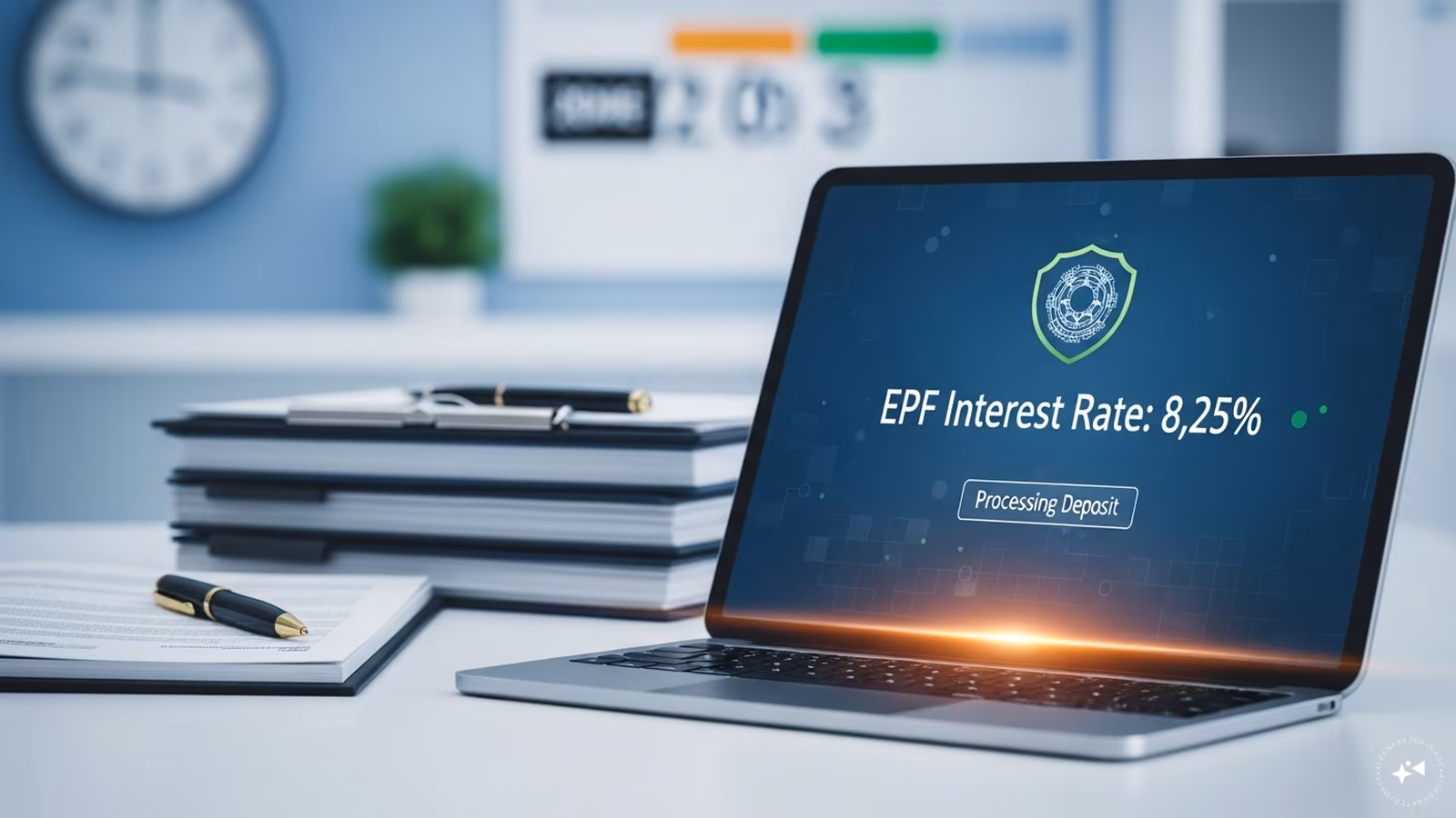 A professional checking their epfo interest update: on a smartphone