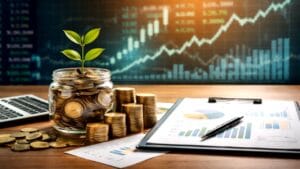 Professional investor analyzing market charts for mid- and small-cap growth trends