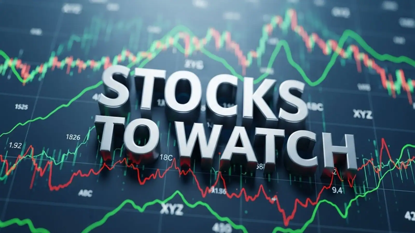 Professional investor analyzing charts and stocks to watch on a digital screen