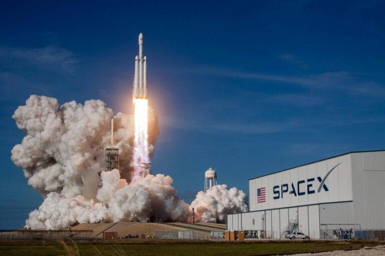 Digital representation of SpaceX tokenized equity trading on a financial dashboard