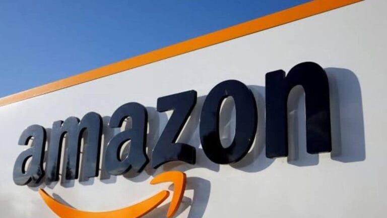 Stock market chart showing a significant upward trend in Amazon share price