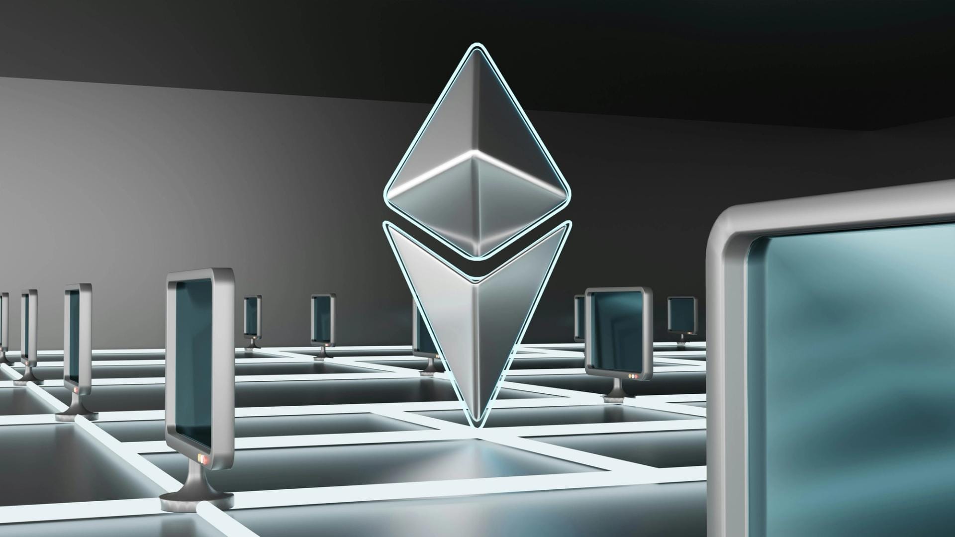 Professional graphic representing the ethereum institutional launch and ecosystem growth