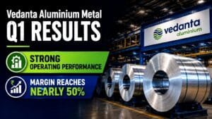 Industrial aluminium production facility showing high-capacity smelting operations