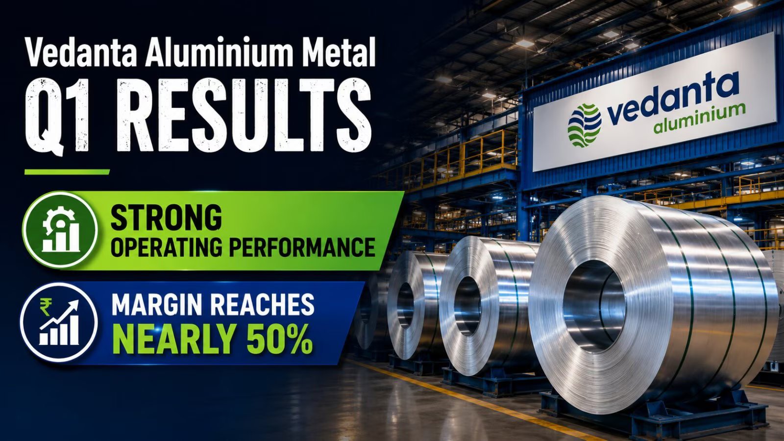 Industrial aluminium production facility showing high-capacity smelting operations