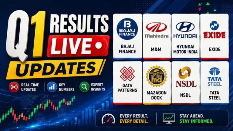 Professional financial analyst reviewing q1 results live data on multiple screens