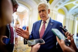 Senators discussing the Clarity Act in the U.S. Capitol building